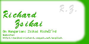 richard zsikai business card